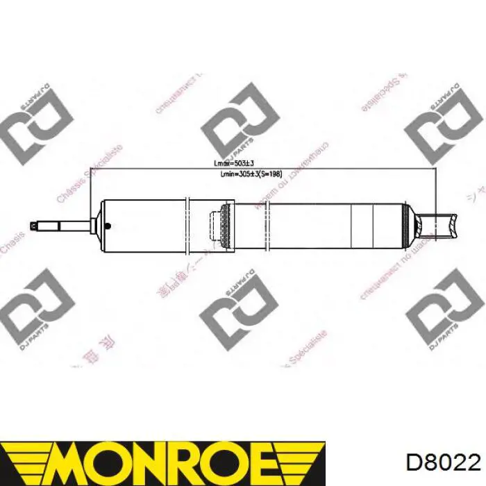 Купити D8022 Monroe Амортизатор передньої підвіски