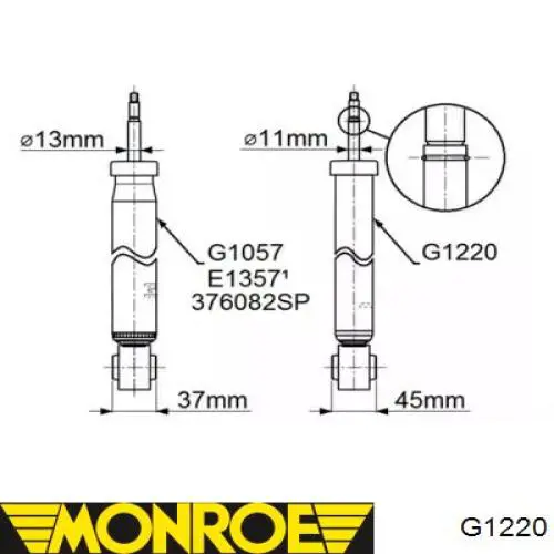 Амортизатор задній G1220 Monroe