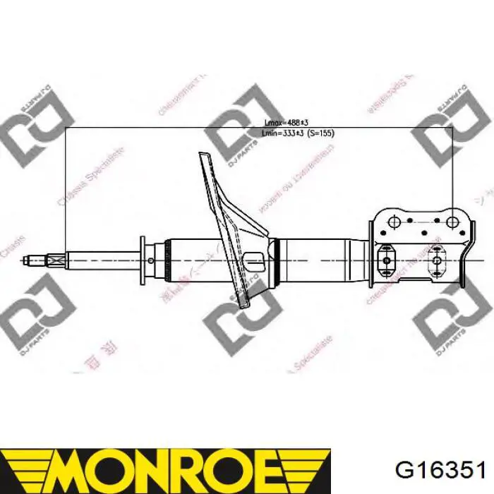 Купити G16351 Monroe Амортизатор передній, правий