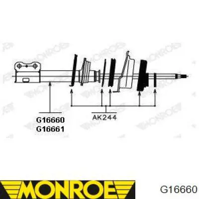 G16660 Monroe Стійка передня