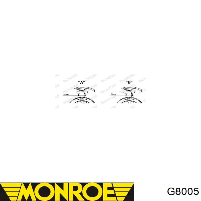 Стойка амортизатора передняя Monroe G8005 ціна, від 57.07 USD