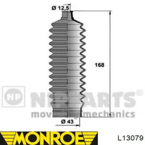 Пильник рульової тяги Monroe L13079 ціна, від 10.14 USD