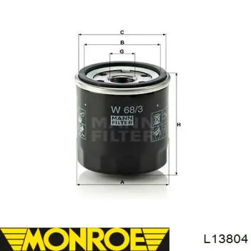 Сайлентблок нижнего переднего рычага  MONROE L13804