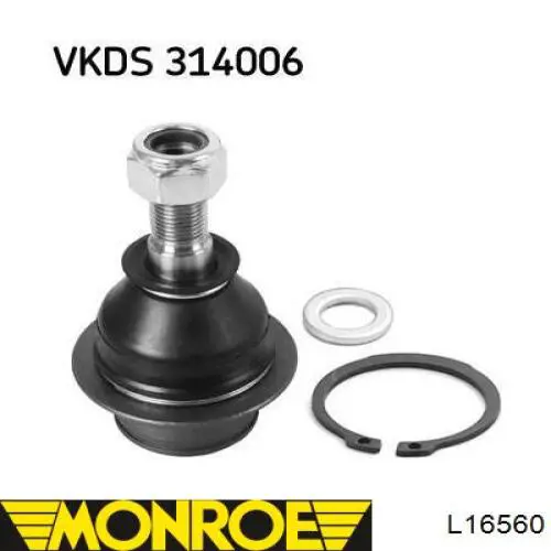 Купити L16560 Monroe Кульова опора, нижня