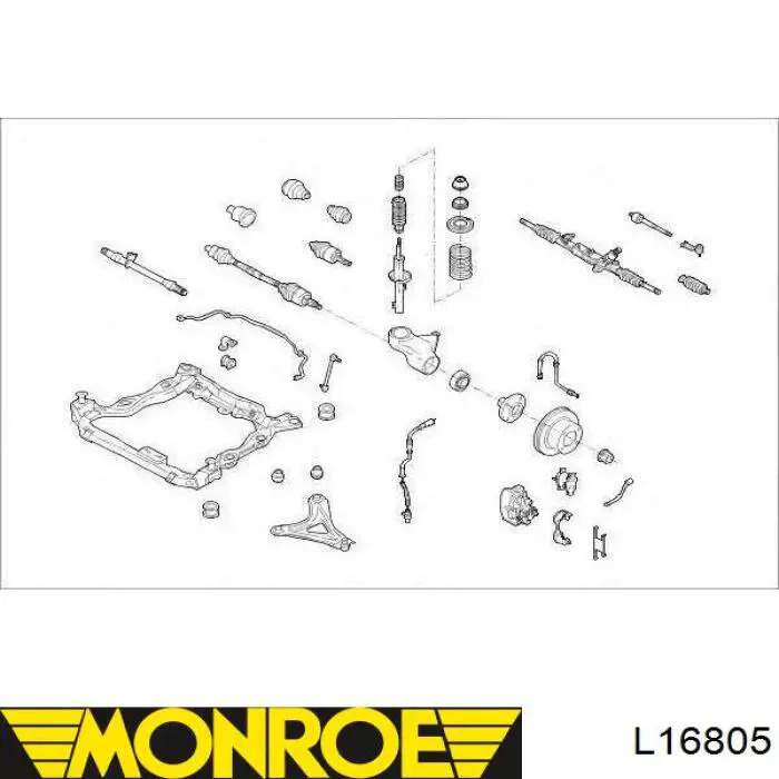 С/блок нижнього важеля Monroe L16805