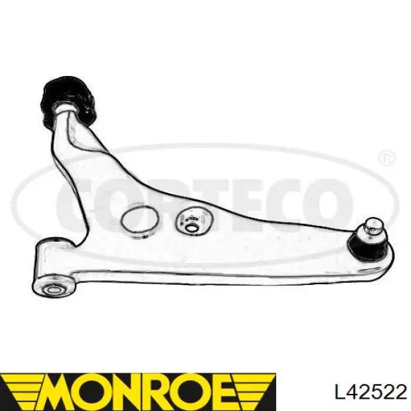 Правий важіль передній нижній підвіски Monroe L42522