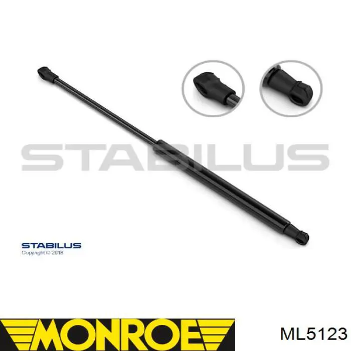 ML5123 Monroe амортизатор кришки багажника/ двері 3/5-ї задньої