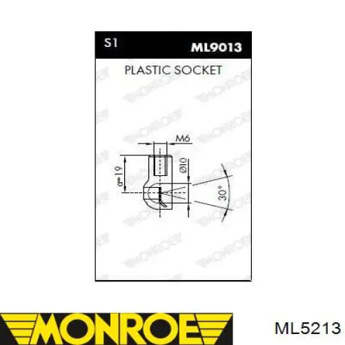 Амортизатор двері задньої Monroe ML5213 ціна, від 8.39 USD