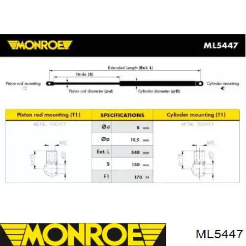 Амортизатор багажника 04741S10000 Sensen