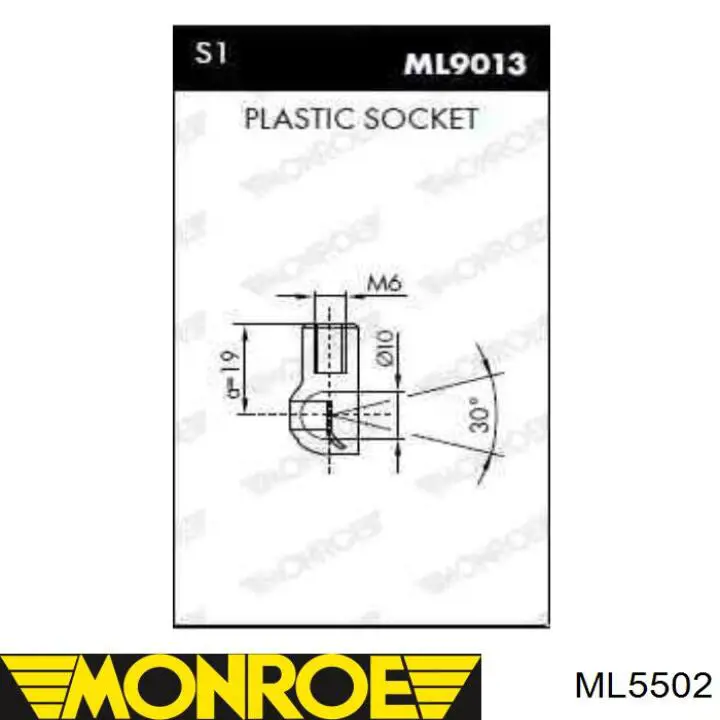 Амортизатор двері задньої Monroe ML5502 ціна, від 9.02 USD