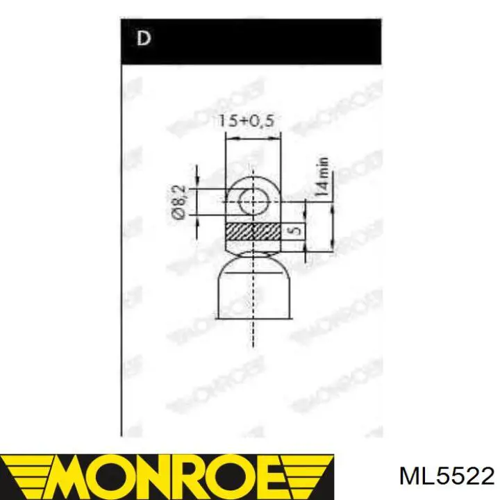 Амортизатор капота ML5522 Monroe