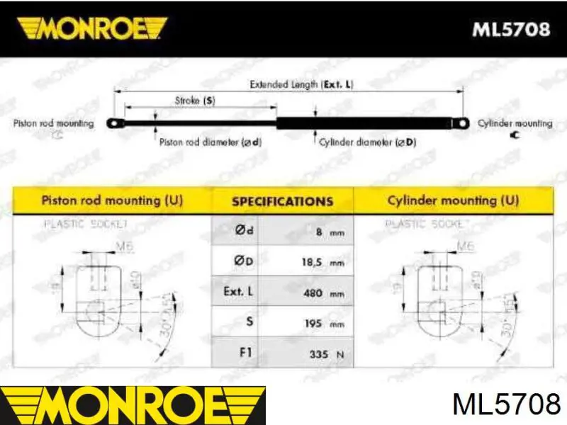 Амортизатор багажника 430719077400 Magneti Marelli