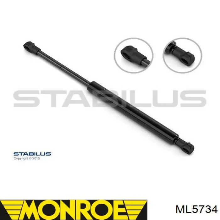 ML5734 Monroe амортизатор кришки багажника/ двері 3/5-ї задньої