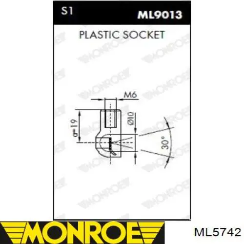 Купити ML5742 Monroe Амортизатор двері багажника