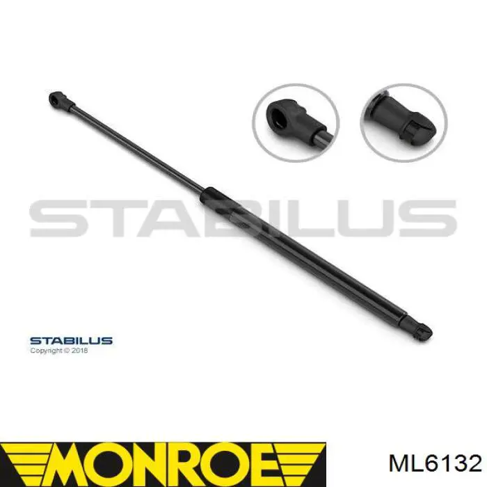 Амортизатор двері задньої Monroe ML6132 ціна, від 12.67 USD