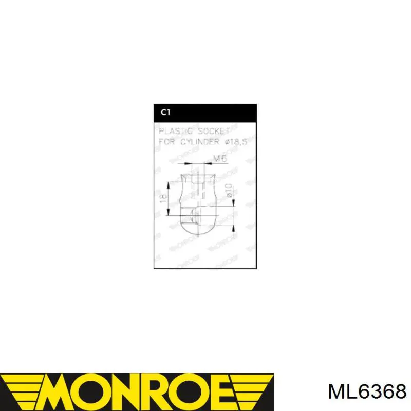 Купити ML6368 Monroe Амортизатор капота лівий