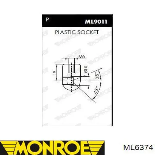 Амортизатор багажника ML6374 Monroe