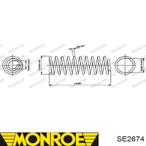 SE2674 Monroe Пружина підвіски задня