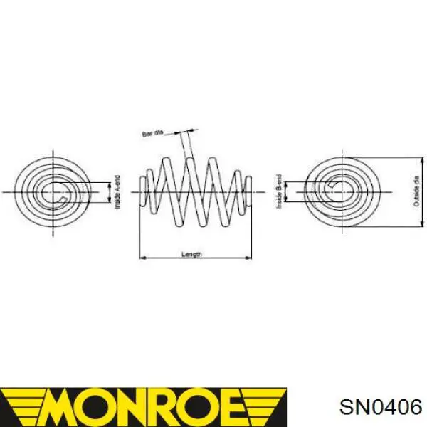 Купити SN0406 Monroe Задні пружини