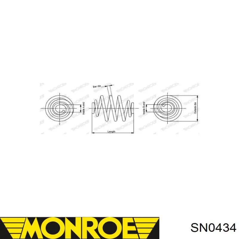 Пружина задня Monroe SN0434 ціна, від 29.21 USD