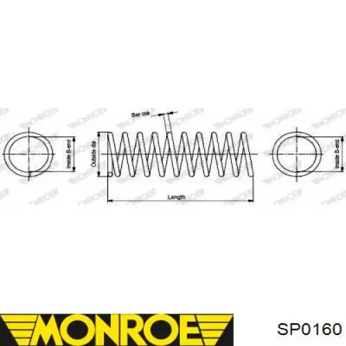 SP0160 Monroe пружина передня