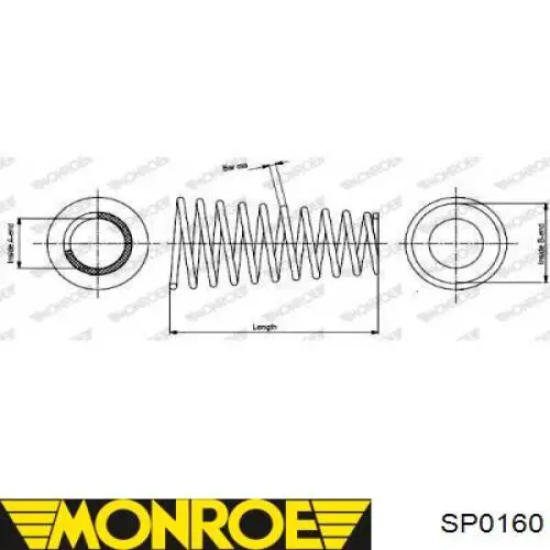 Пружина передня SP0160 Monroe