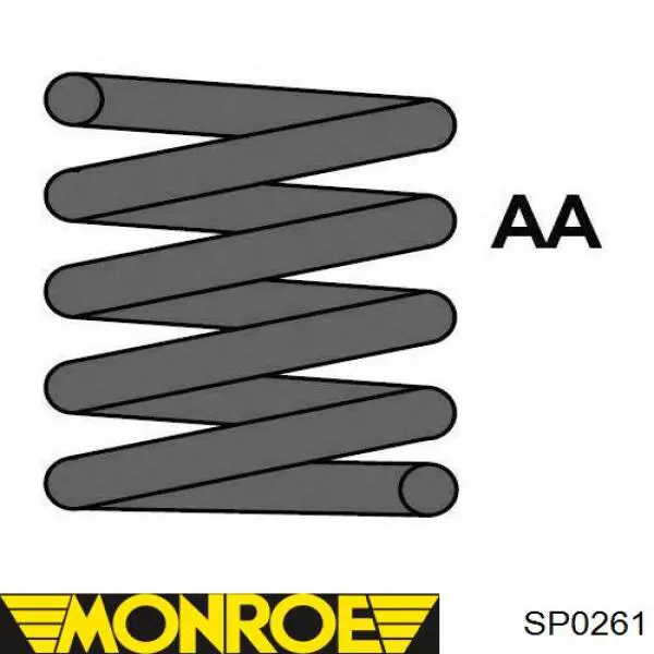 SP0261 Monroe пружина передня