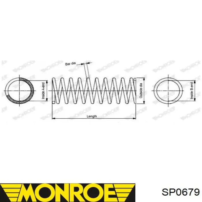 Пружина задня Monroe SP0679 ціна, від 31.35 USD