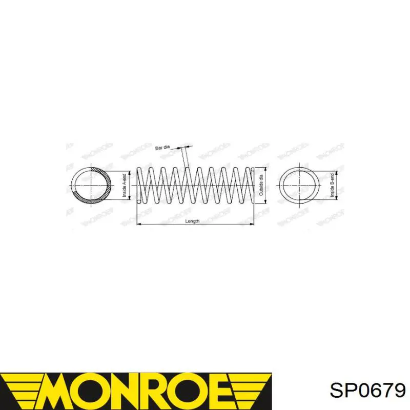 SP0679 Monroe пружина задня