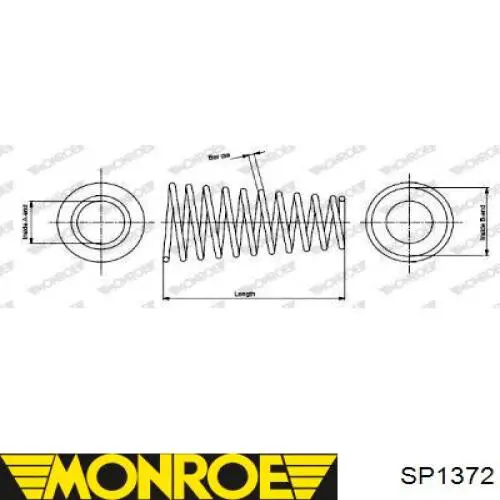 Пружина задня Monroe SP1372 ціна, від 35.57 USD