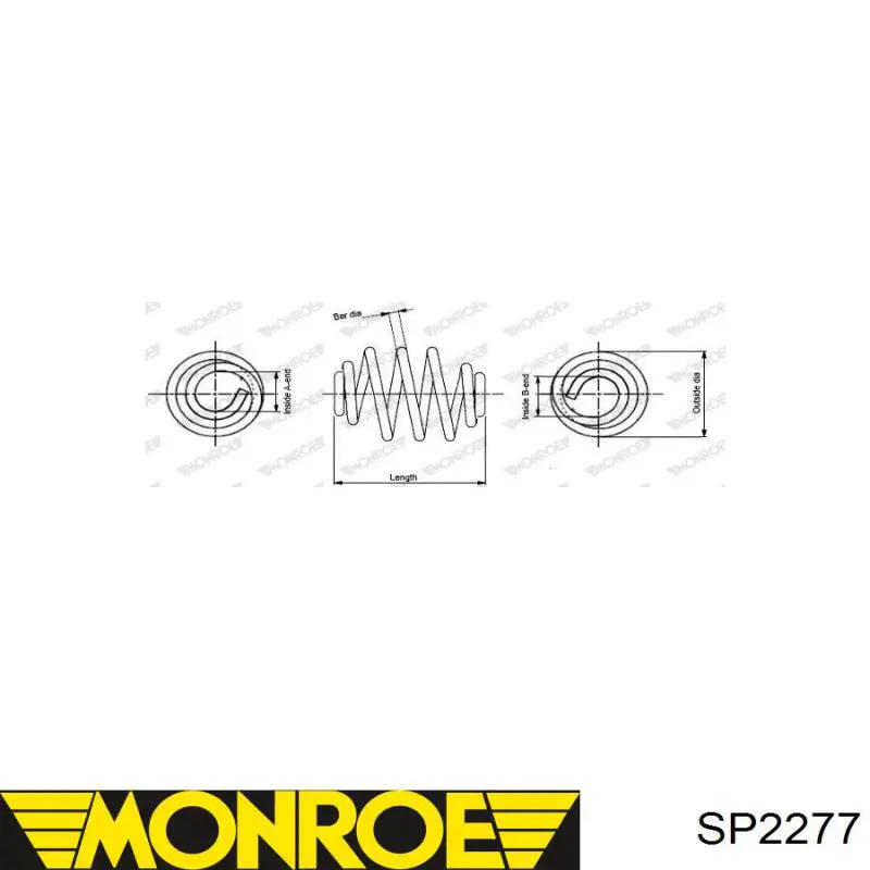 Пружина задня Monroe SP2277 ціна, від 51.10 USD