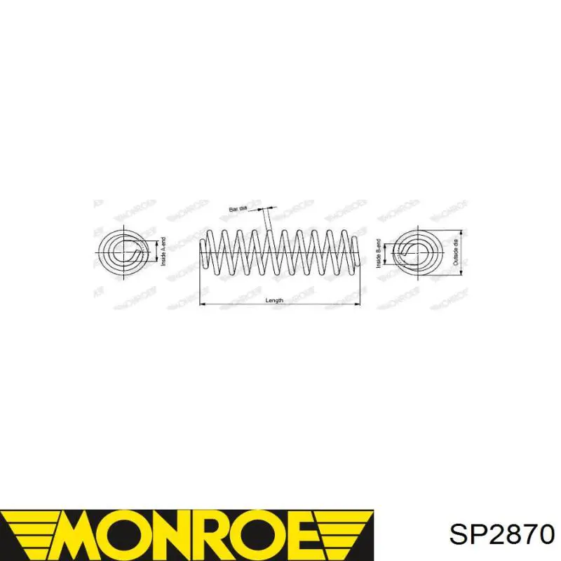SP2870 Monroe пружина передня