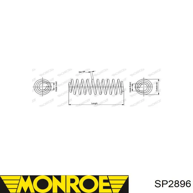 Пружина передня SP2896 Monroe