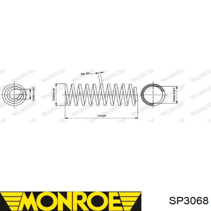 Пружини задні Monroe SP3068
