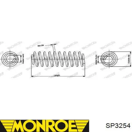 Пружина передня SP3254 Monroe