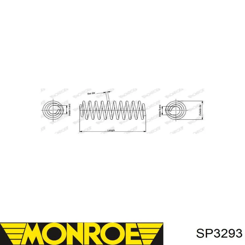 SP3293 Monroe пружина задня