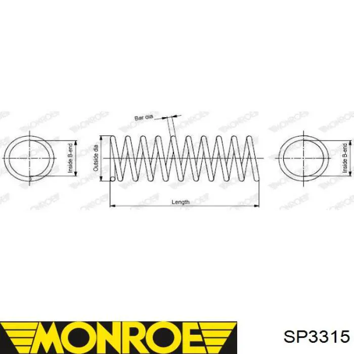 SP3315 Monroe пружина задня