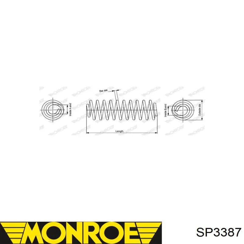 Пружина передня SP3387 Monroe