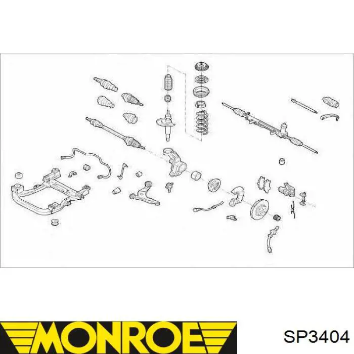 SP3404 Monroe пружина передня