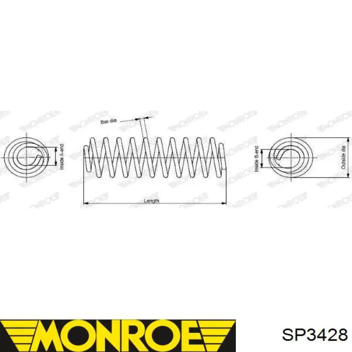 Пружина задня SP3428 Monroe