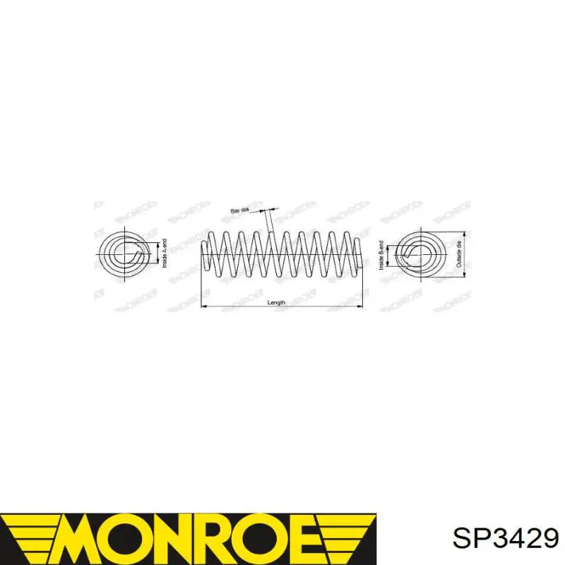 SP3429 Monroe пружина передня