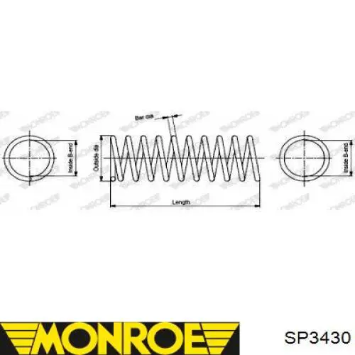 Купити SP3430 Monroe Гвинтова пружина підвіска