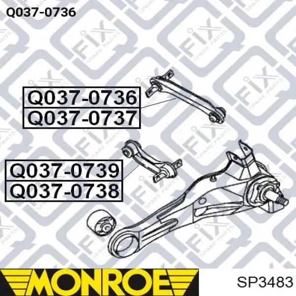 SP3483 Monroe пружина передня