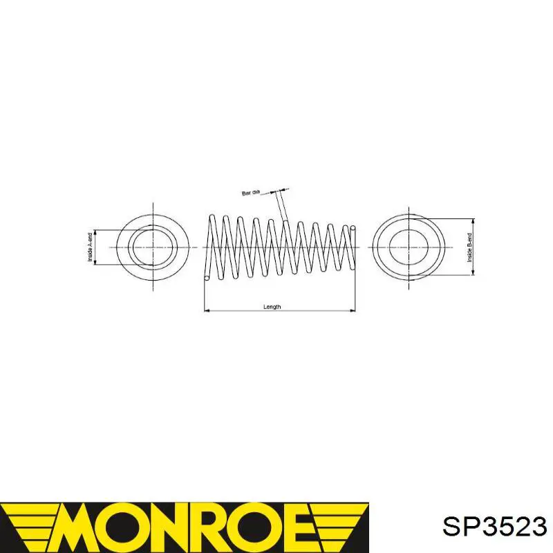 SP3523 Monroe пружина задня