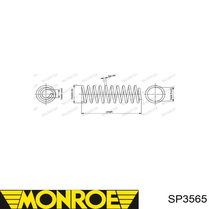Пружина передня SP3565 Monroe