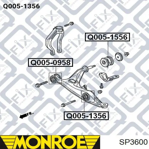 SP3600 Monroe Пружина підвіски задня