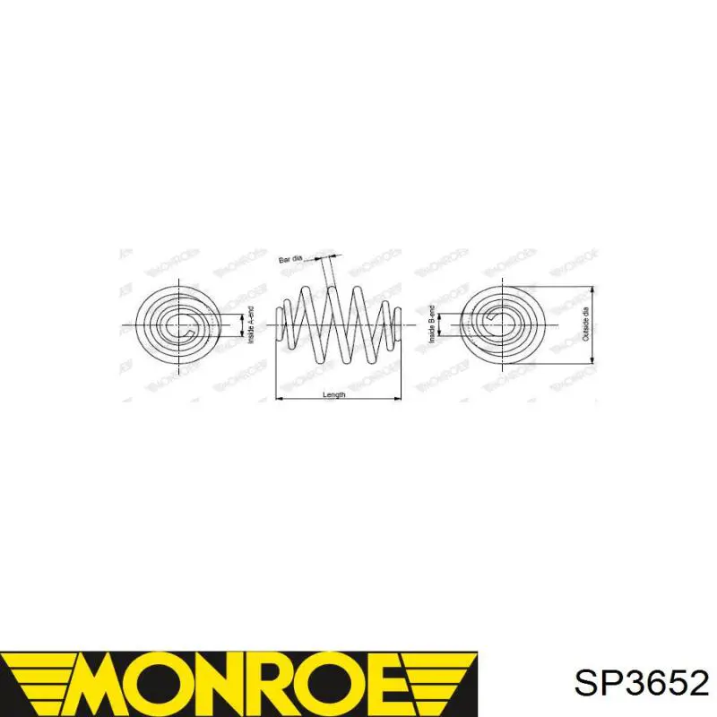 Пружина задня Monroe SP3652 ціна, від 39.43 USD
