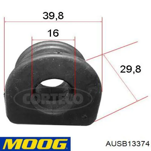 Втулка стабілізатора заднього AUSB13374 Moog