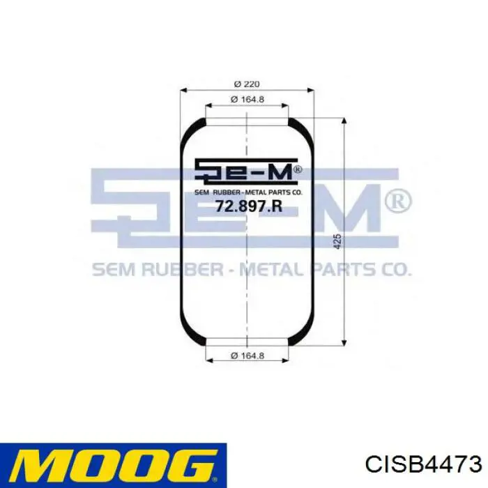 Сайлентблок підрамника задній Moog CISB4473