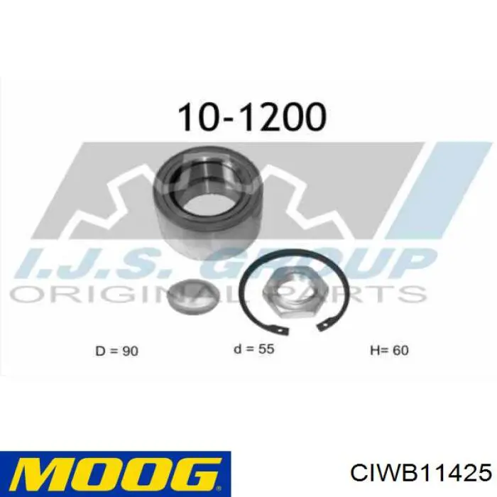 Купити CIWB11425 Moog Підшипник ступиці передньої